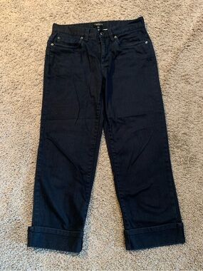 Talbots Denim Black Cuffed Jeans 2